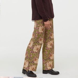 H&M Loose trousers pants Bordeaux / floral